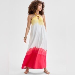 INC International Concepts Flyer Ombré Halter Maxi Dress